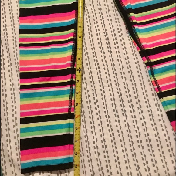 K-Deer Punk Rock Capri Stripe Legging size Small brightest colors !!!😊 - Picture 4 of 6